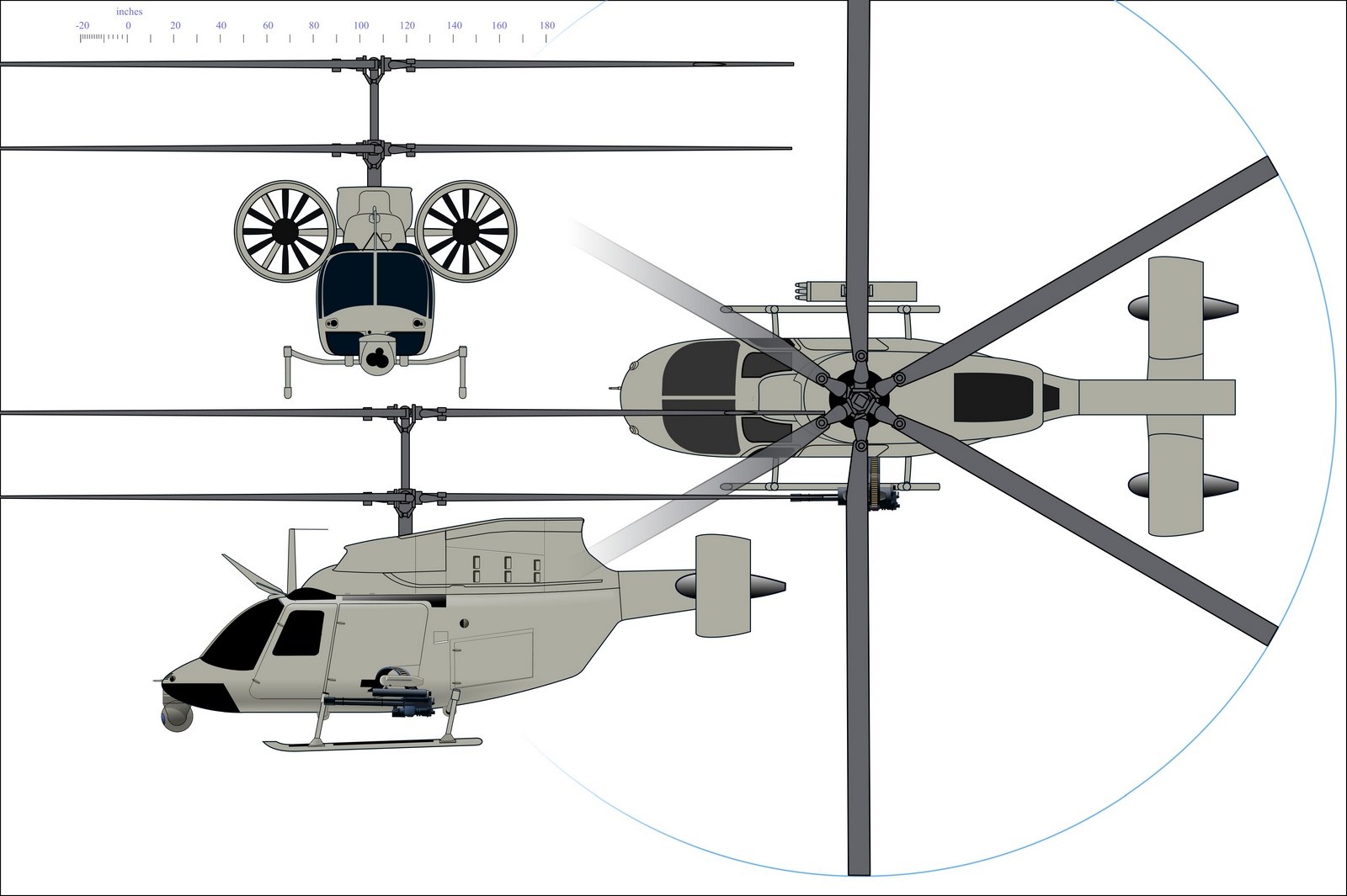 Top View Helicopter