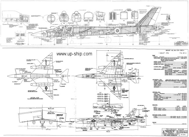 Air Drawing 5: Northrop N-126 Interceptor General Arrangement and ...